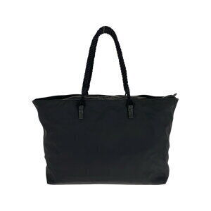 Prada Nylon bag logo triangular tote plate shoulder Tessuto black